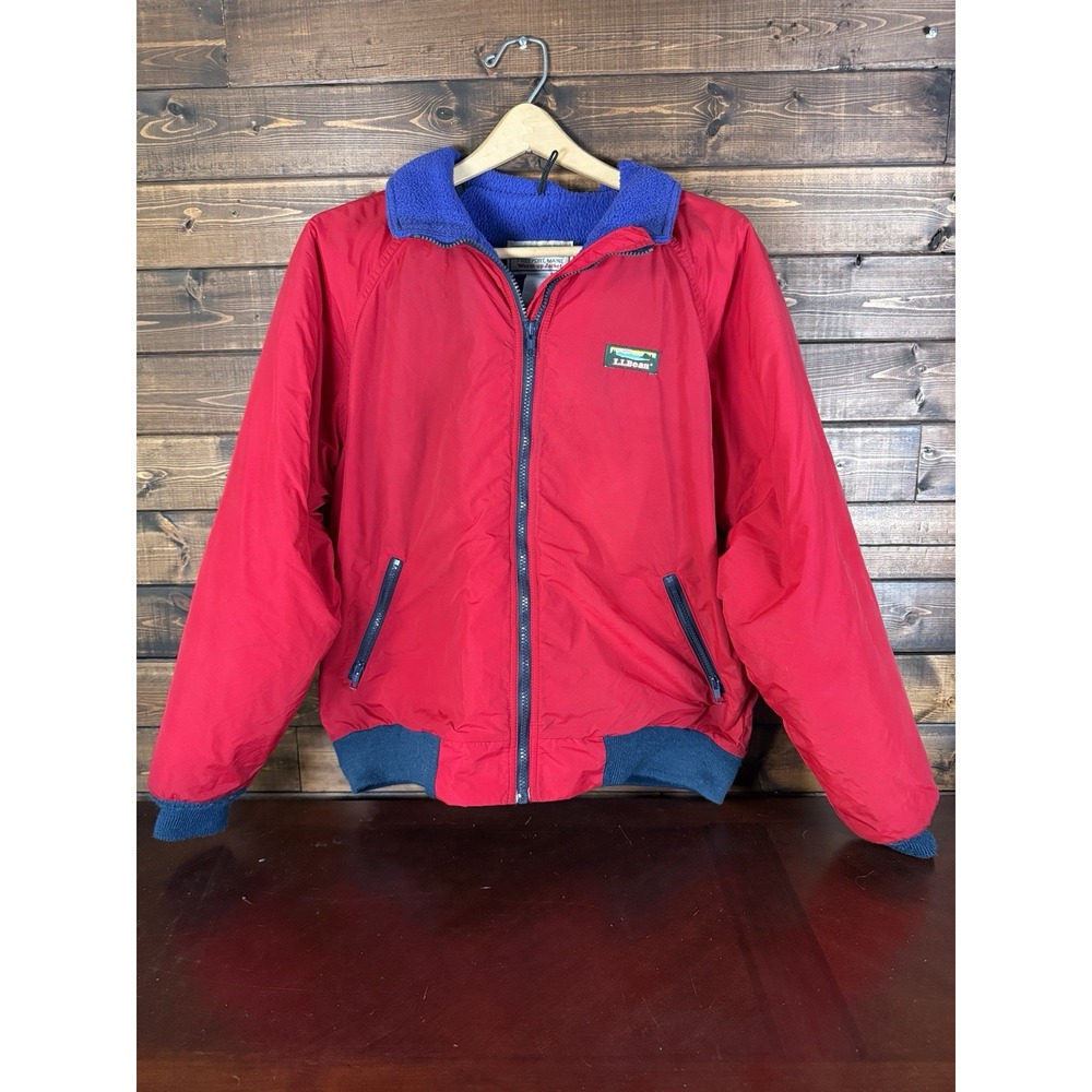 Vintage LL Bean Warm Up Jacket Women Large Red